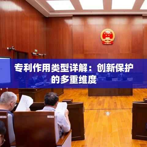 专利作用类型详解:创新保护的多重维度