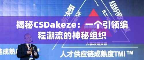揭秘CSDakeze:一个引领编程潮流的神秘组织