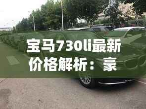 宝马730li最新价格解析:豪华与品质的完美融合