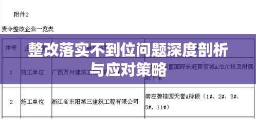 整改落实不到位问题深度剖析与应对策略