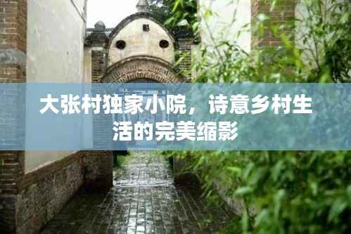 大张村独家小院,诗意乡村生活的完美缩影