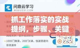 抓工作落实的实战提纲,步骤、关键与效果提升