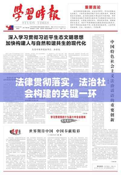 法律贯彻落实,法治社会构建的关键一环