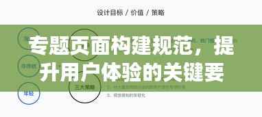 专题页面构建规范,提升用户体验的关键要素指南