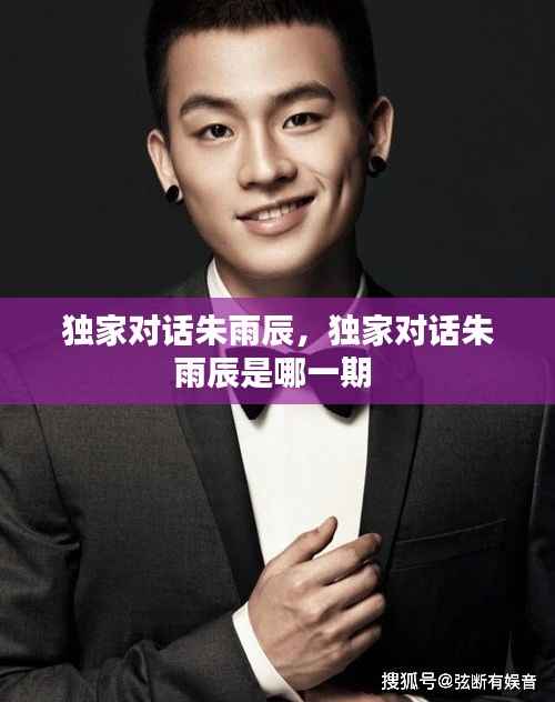 独家对话朱雨辰,独家对话朱雨辰是哪一期