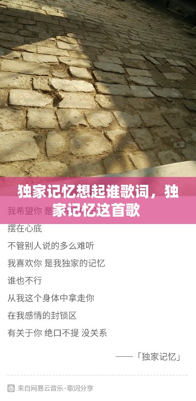 独家记忆想起谁歌词,独家记忆这首歌