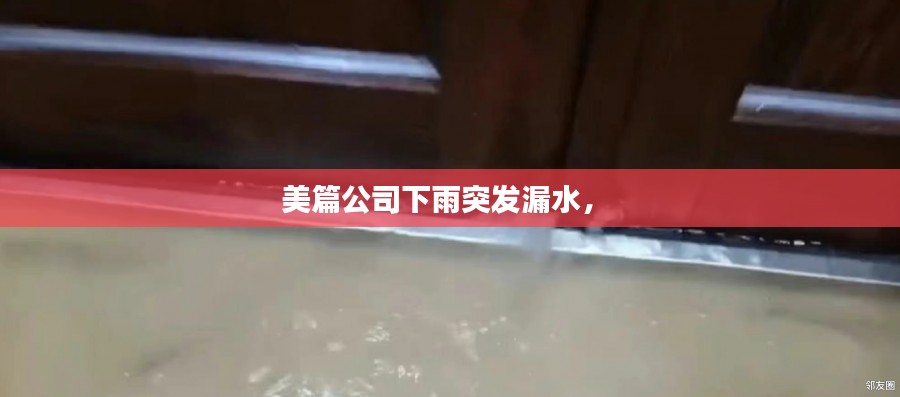 美篇公司下雨突发漏水,