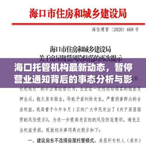 海口托管机构最新动态,暂停营业通知背后的事态分析与影响