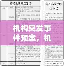 机构突发事件预案,机关突发事件应急预案