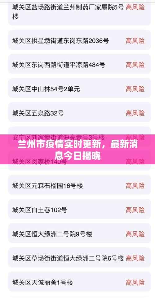 兰州市疫情实时更新,最新消息今日揭晓