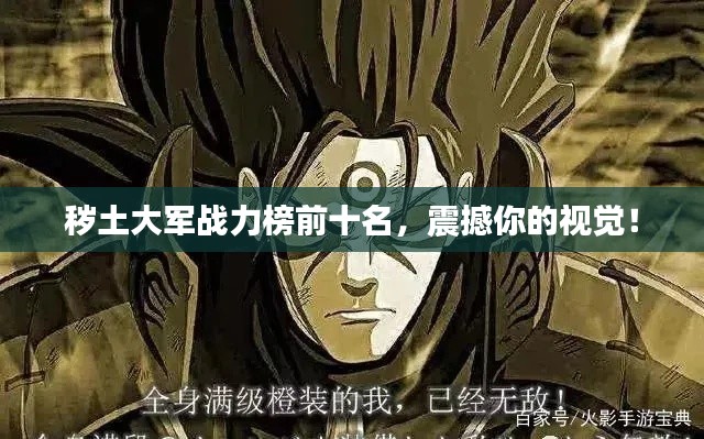秽土大军战力榜前十名,震撼你的视觉!