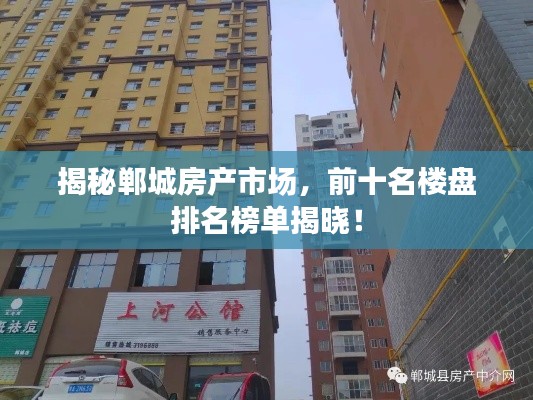 揭秘郸城房产市场,前十名楼盘排名榜单揭晓!