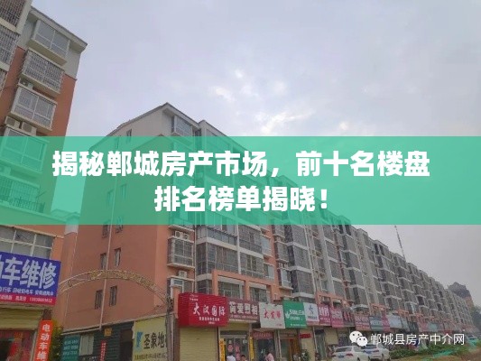 揭秘郸城房产市场,前十名楼盘排名榜单揭晓!