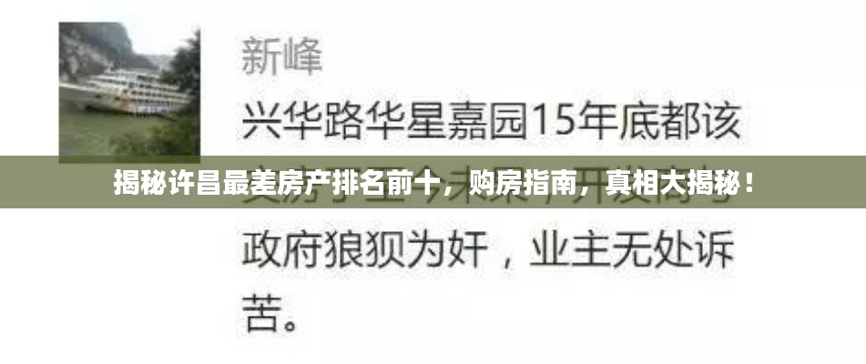 揭秘许昌最差房产排名前十,购房指南,真相大揭秘!