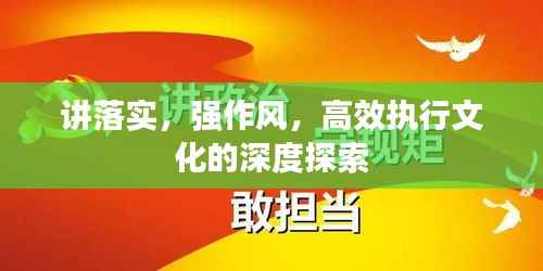 讲落实,强作风,高效执行文化的深度探索