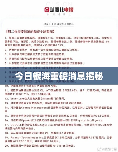 今日银海重磅消息揭秘