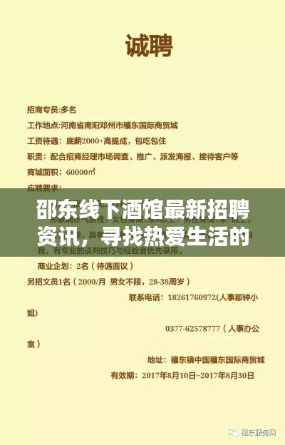 邵东线下酒馆最新招聘资讯,寻找热爱生活的你,共创美好时光!