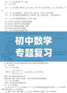 初中数学专题复习的关键性与高效复习策略探索