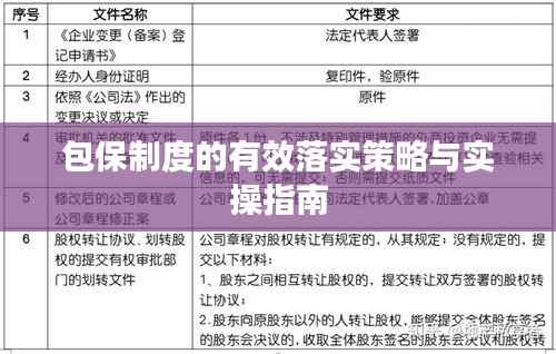 包保制度的有效落实策略与实操指南