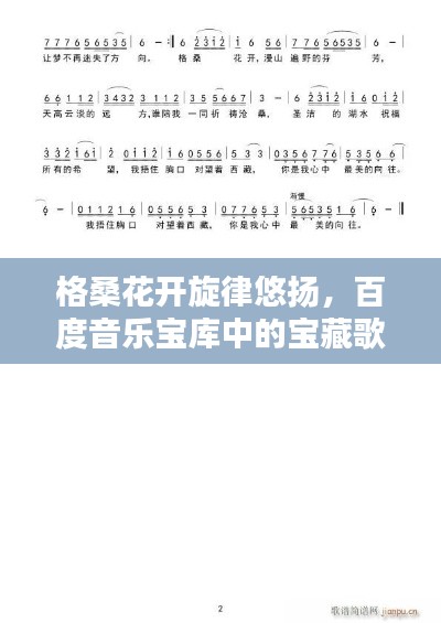 格桑花开旋律悠扬,百度音乐宝库中的宝藏歌谱探秘