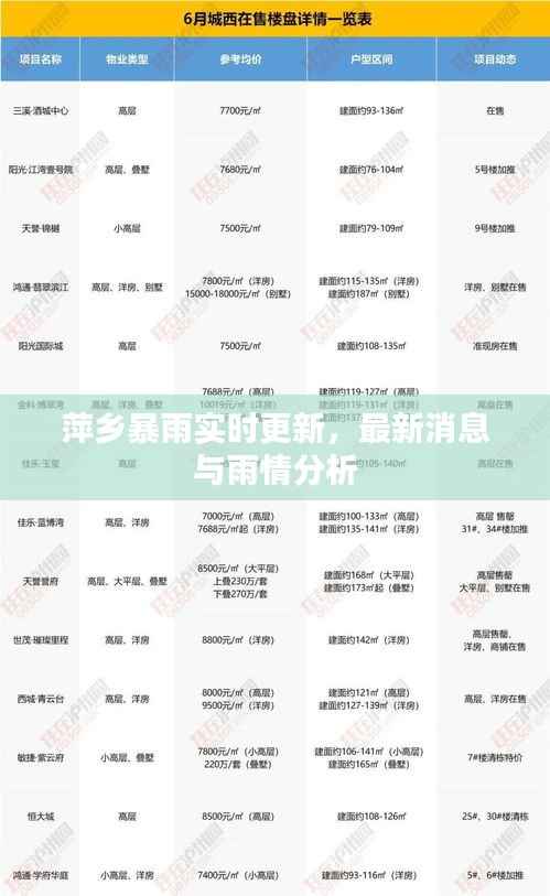 萍乡暴雨实时更新,最新消息与雨情分析