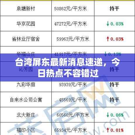 台湾屏东最新消息速递,今日热点不容错过