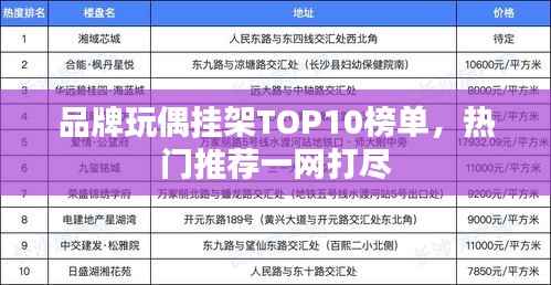 品牌玩偶挂架TOP10榜单，热门推荐一网打尽