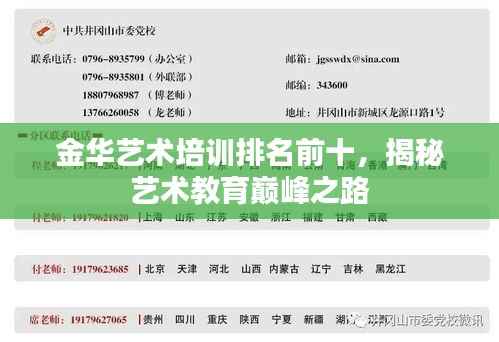 金华艺术培训排名前十，揭秘艺术教育巅峰之路
