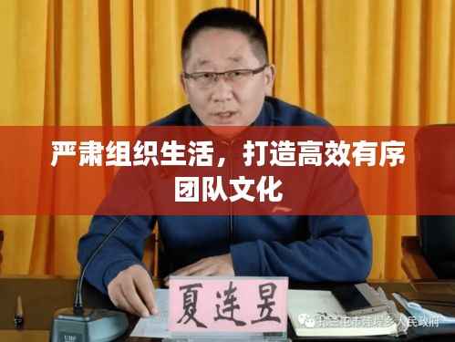 严肃组织生活,打造高效有序团队文化