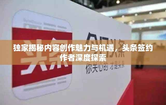 独家揭秘内容创作魅力与机遇,头条签约作者深度探索