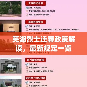 芜湖烈士迁葬政策解读,最新规定一览