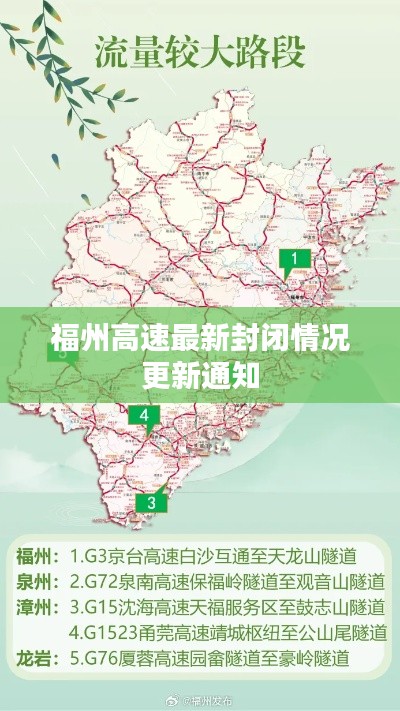 福州高速最新封闭情况更新通知