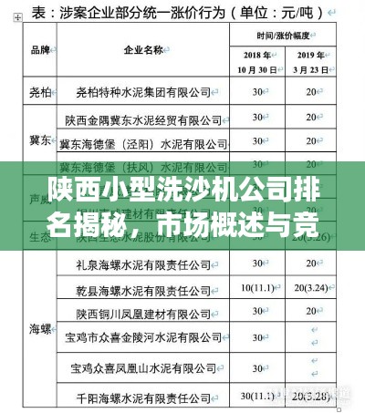 陕西小型洗沙机公司排名揭秘,市场概述与竞争态势分析