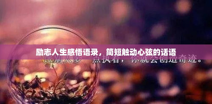 励志人生感悟语录，简短触动心弦的话语