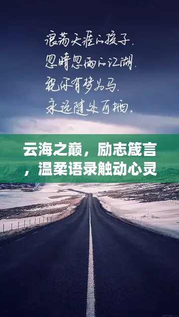 云海之巅，励志箴言，温柔语录触动心灵