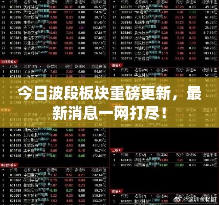 今日波段板块重磅更新，最新消息一网打尽！