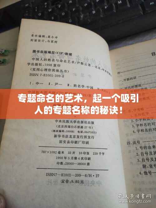 专题命名的艺术,起一个吸引人的专题名称的秘诀!