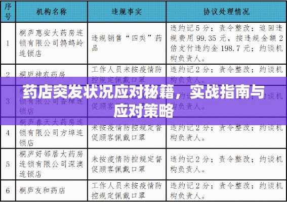 药店突发状况应对秘籍,实战指南与应对策略