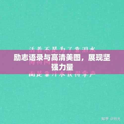 励志语录与高清美图，展现坚强力量