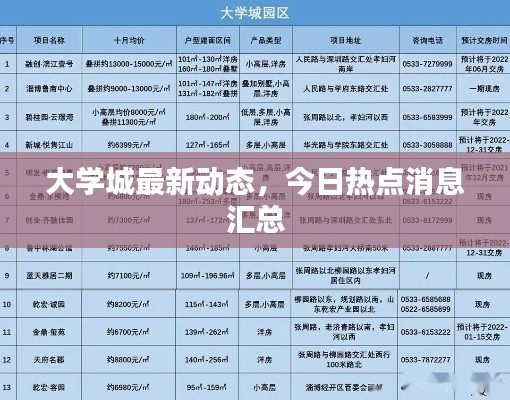 大学城最新动态,今日热点消息汇总